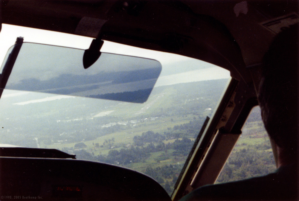 Kenny Balys landing in New Guinea.